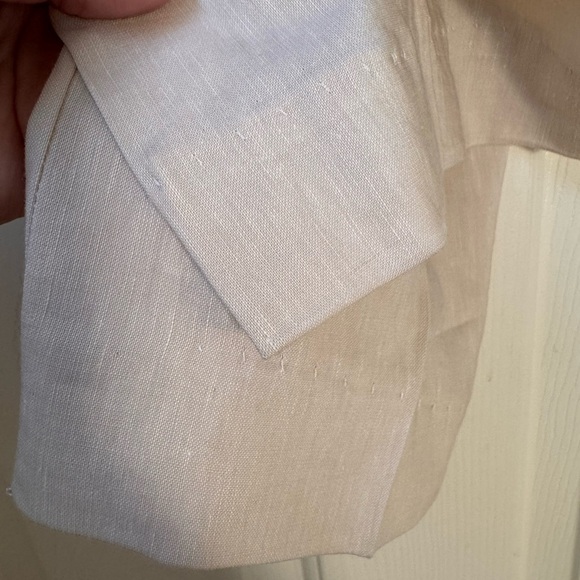 Theory Beige Neutral Linen-Virgin Wool blend straight leg pants size 10 - Picture 10 of 10